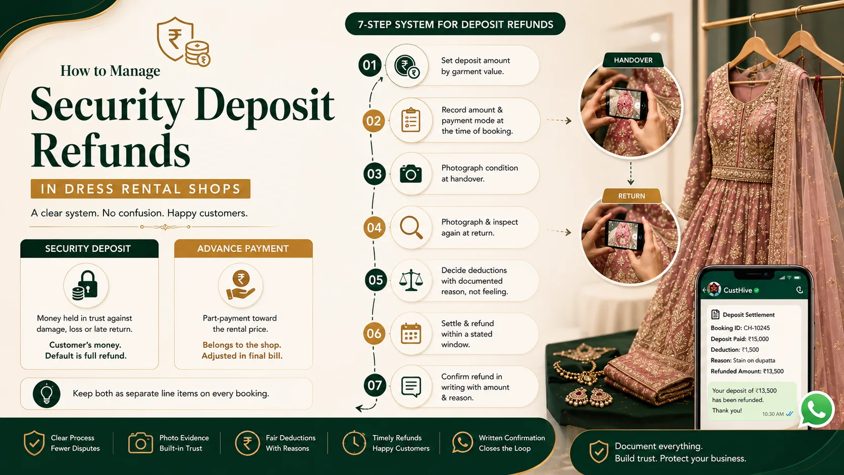 How to Manage Security Deposit Refunds in Dress Rental Shops