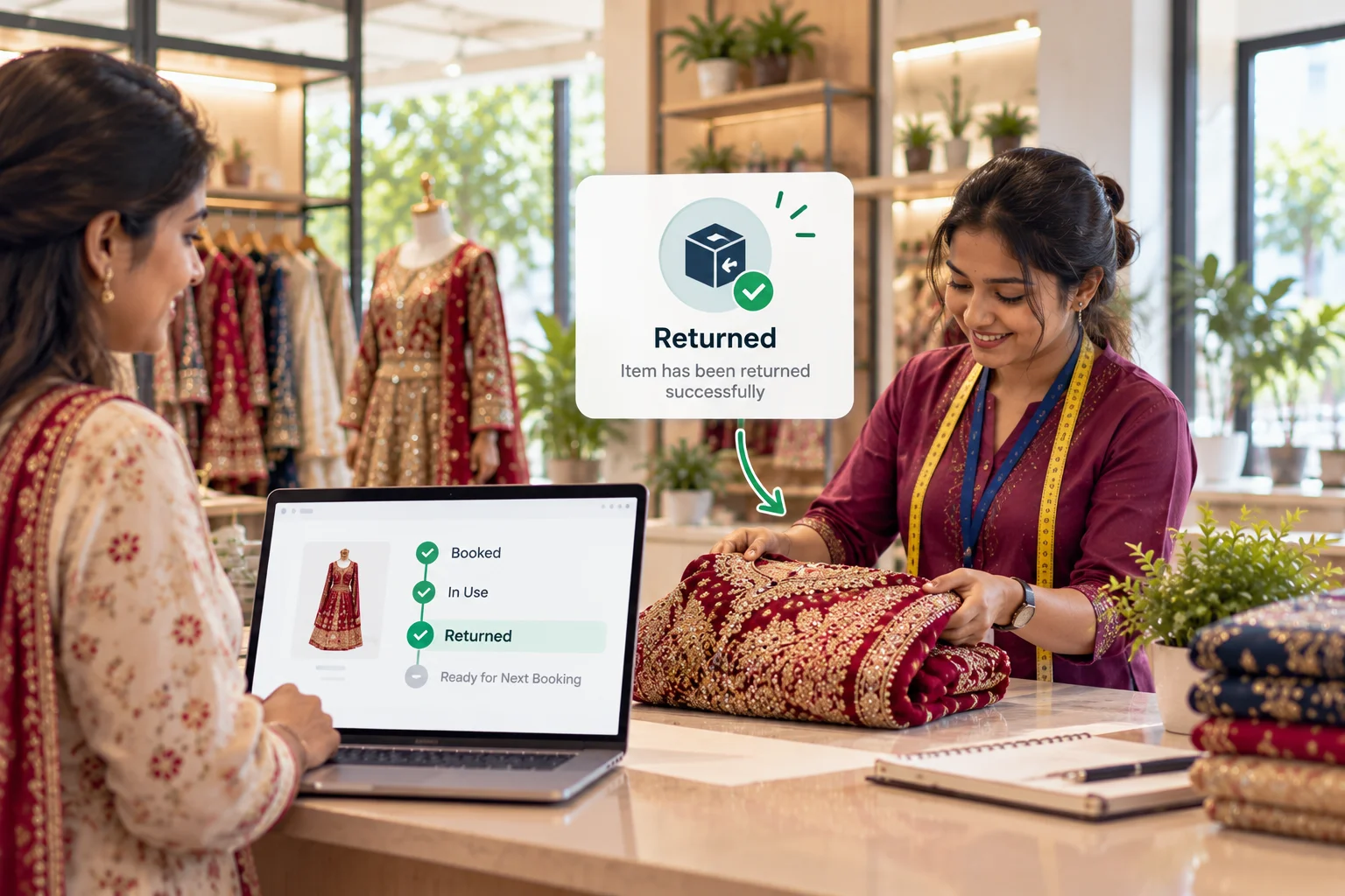Returned garments tracked in CustHive