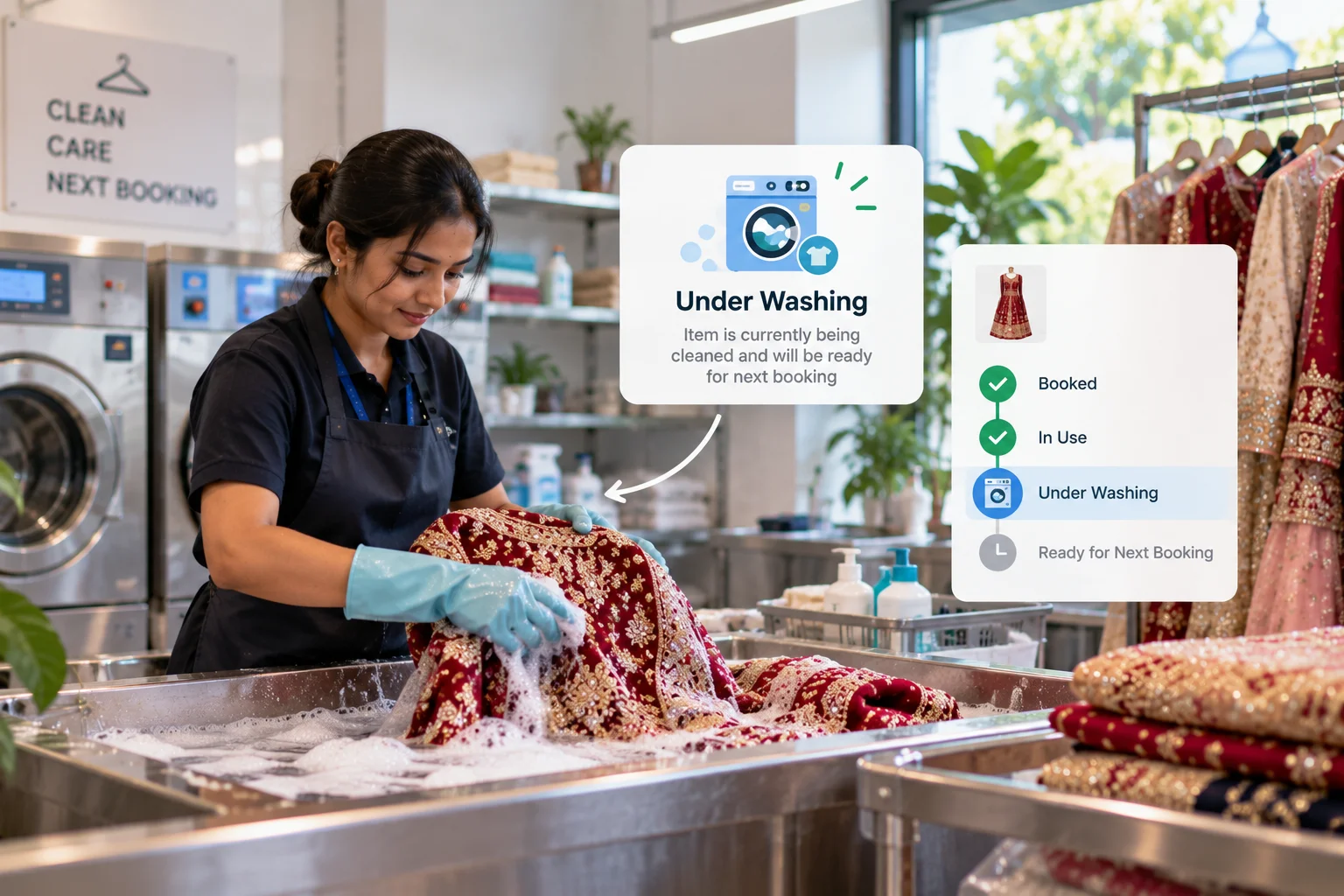 Under Washing garments tracked in CustHive